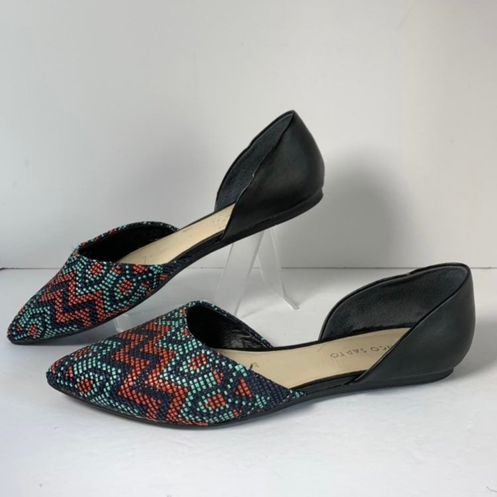 Franco Sarto 'Hawk 3' Boho Woven D'Orsay Flats Shoes Women's 7.5